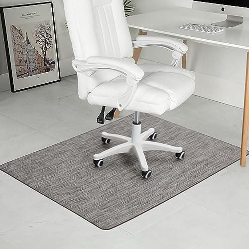 RccugmatS Chair Mat for Hardwood & Tile Floor, 36" x 48" Heavy Duty Office Chair Mat for Rolling Chairs, Anti Slip, Non-Curve, Floor Protector for Home Office, Heathered Gray - Image 1