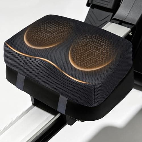 Rowing Machine Seat Cushion – 45D Memory Foam Rower Seat Pad for Concept 2 & More Rowing Machines, Non-Slip Durable with Adjustable Straps & Removable Washable Cover, Ideal Rower Accessories - Image 1
