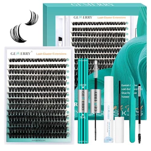 GEMERRY 280pcs Lash Extension Kit 60D Lash Clusters 10-18mm Individual Lashes Clusters Waterproof Lash Bond and Seal Remover Tweezers Brush - Image 1