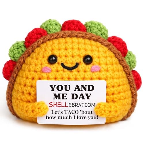 Mini Valentines Day Gifts for Him Her Couple Galentine’s Day Birthday Gift for Boyfriend Girlfriend Fiancé Anniversary Valentines Gift for Women Men Wife Husband Handmade Crochet Taco Tuesday - Image 1