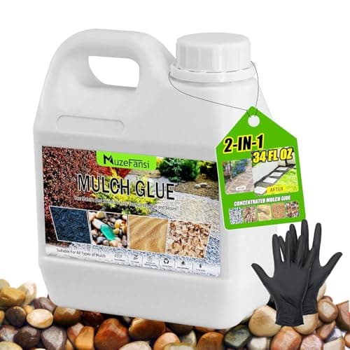 Mulch Glue, Fast-Drying, Powerful Eco-Friendly Gravel & Rock Binder, Strong Adhesive for Pea Gravel, Mulch, Stones, Secure & Stable Coverage for Garden, Yard & Outdoor Projects(34oz) - Image 1