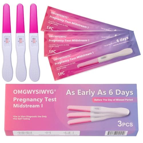 OMGWYSIWYG Pregnancy Test Early Detection, 3 Pack, 10 MIU/mL - Image 1