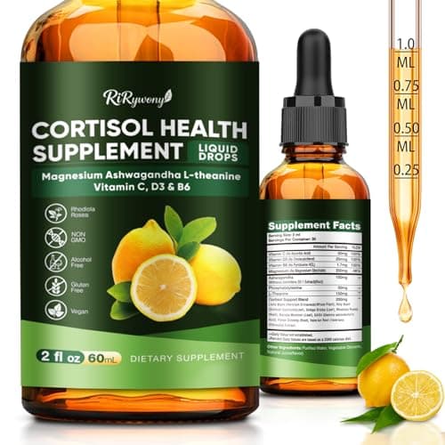 RiRywony Cortisol Supplements for Women, Cortisol Reducer with Magnesium Glycinate, Ashwagandha, L-Theanine & Phosphatidylserine, Stress Relief & Relaxation Support - Image 1