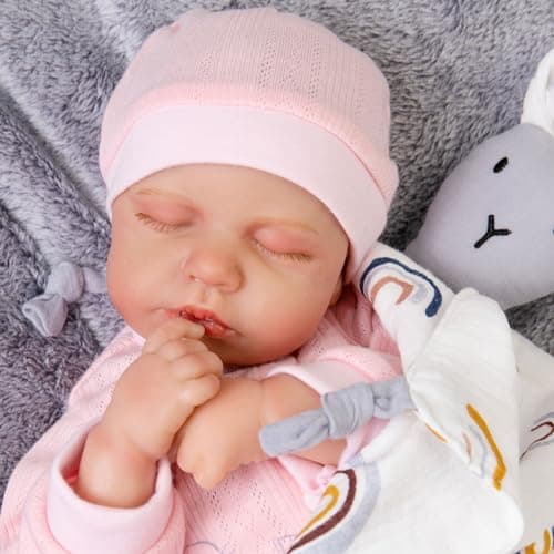 Milidool Lifelike Reborn Baby Dolls Girl-20-Inch Soft Body Realistic Silicone Baby Doll Newborn Baby Dolls American Sleeping Girl Real Life Dolls with Clothes and Toy Accessories Gift for Kids Age 3+ - Image 1
