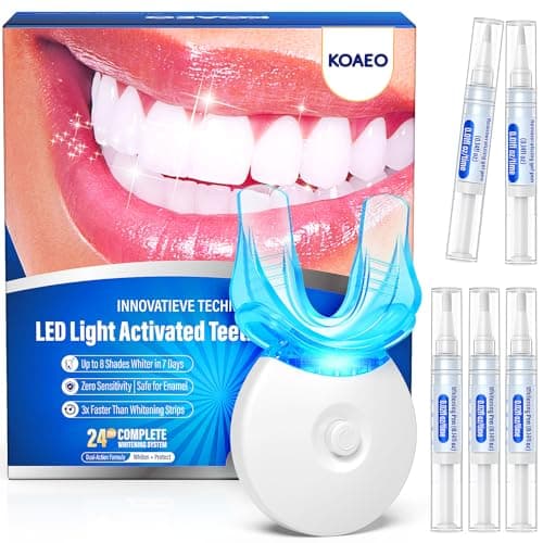 Teeth Whitening Kit – 3 Teeth Whitening Pens + 2 Desensitizing Pens – LED Light – 35% Carbamide Peroxide – Safe & Dentist-Recommended – Fast 7-Day Visible Whitening + Remineralizing Care - Image 1