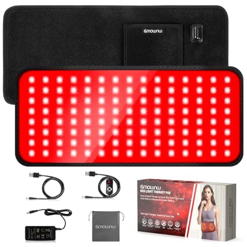 Red Light Therapy for Body, 660nm 850nm Infrared Light Therapy Pad, Wearable Wrap with Timer Remote Control for Back Shoulder Waist Knee, Infrared Light Device Home Use, 19.6'' x 8.6'' Large Area - Image 1