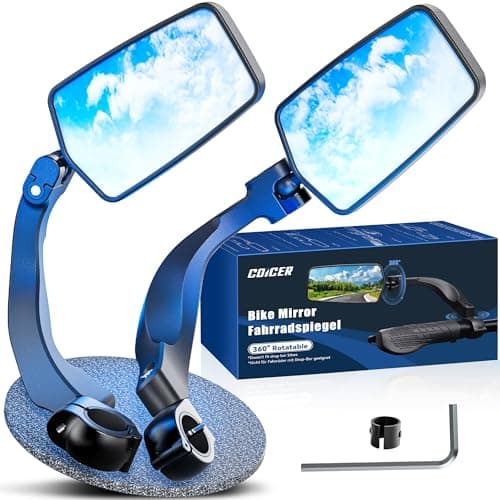 COICER E Bike Mirror Handlebar Mount, Bicycle Mirror for Handlebar Rearview