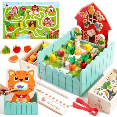 INIFEIDALA Montessori Wooden Educational Toys for Toddlers 3 4 5 Year Old | Birthday Gifts for Boys & Girls | Preschool Learning Toys for Speech Therapy & Fine Motor Skills Development - Image 1