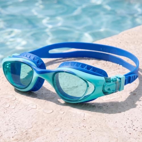 Vvinca Kids Swim Goggles for Boys Girls Age 6-14, Anti-Fog UV Protection Clear Swimming Goggles, Leak-Proof Kids Pool Goggles with Easy Side-Pull Adjustment for Toddler Youth Pool Water Swimming - Image 1