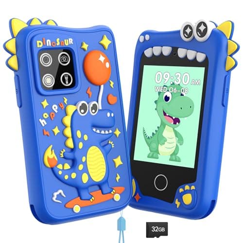 Kids Phone, Smart Phone Toys for Kids, Christmas Birthday Gifts for Kids Boys Age 3, 4, 5, 6, 7, 8 +Year Old, 2.8" Touchscreen Children Learning Play Phone Toys with Dual Camera, Game, Music Player - Image 1