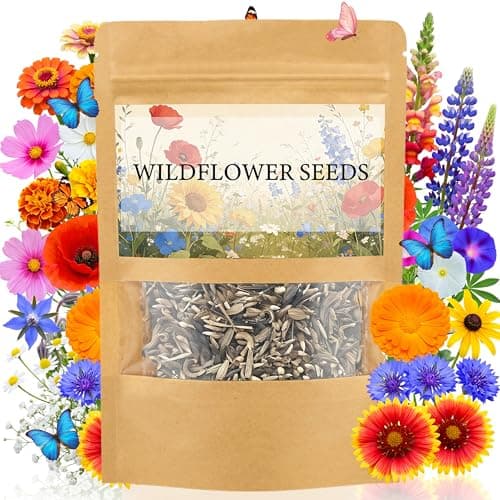 LUOJIBIE Wildflower Seeds Bulk, 10,000+ Flowers Seeds for Planting Outdoor, 16 Varieties Annual & Perennial Flowers Seeds Mix Color for Garden, 2 Oz Packet, Non-GMO, Attracts Pollinators, Easy to Grow - Image 1