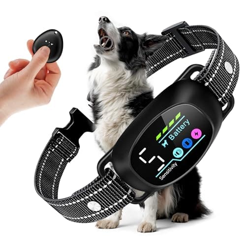 Anti Bark Collar for Dogs 8-150 lbs for Large, Medium and Small Dog, Rechargeable Static Shock Anti Bark Collar for Dogs 8-150 lbs with Remote, 5 Sensitivities, Beep Vibration Modes, IP67 Waterproof - Image 1