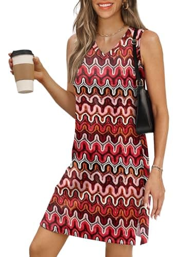 BKRIVE V-Neck Summer Casual Beach Dresses for Women 2026 Vacation Women's Sleeveless Sundress with Split - Image 1
