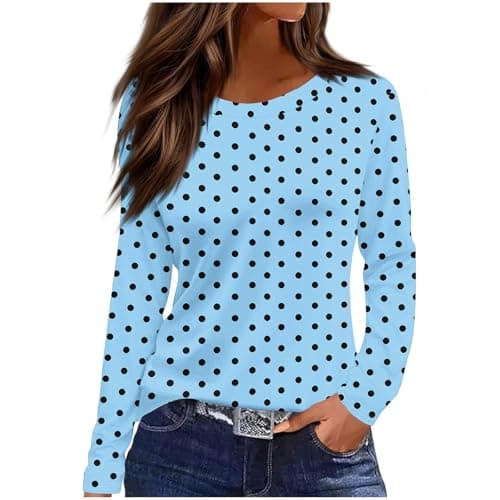 Under Scrubs for Women Long Sleeve Slim Fit Sky Blue Medium - Image 1