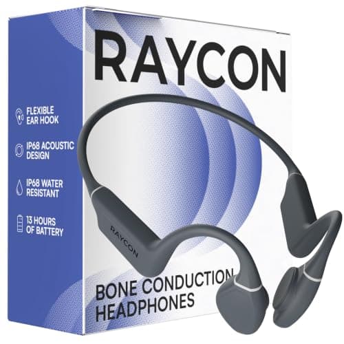 Raycon Everyday Bone Conduction Headphones Bluetooth - Open Ear Running Headphones, Sweat & Water-Resistant Earbuds with Mic for Sports & Workouts, 13hr Playtime (Gray) - Image 1
