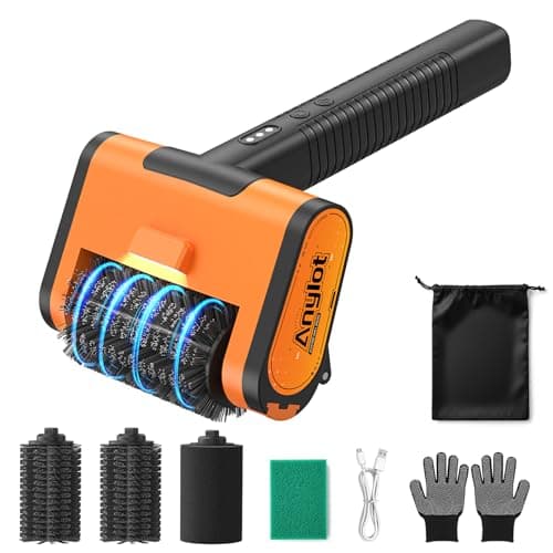 Anylot Electric Grill Brush - 1500RPM 3 Speeds, Cordless BBQ Cleaner with LED Light, 4000mAh Rechargeable BBQ Grill Brush for Outdoor Stainless Steel Cast Iron Grates - Image 1