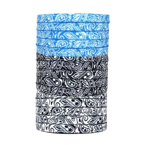 Ciormis Shoe Laces for Sneakers, 3 Pair Blackwhite/Black/light Blue Paisley Shoelaces for Women Men, 5/16" Wide Flat Replacement Shoe Laces for Boots, Skate, Running Shoes (Set4-55 ''/140 cm) - Image 1