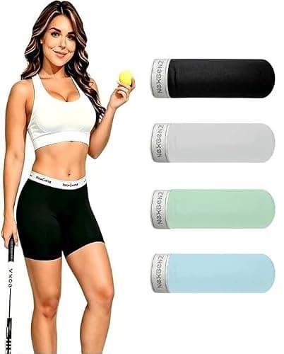 Nexgenz Women's Cotton Boxer Briefs 4-Pack Mid High Waist Anti-Chafing Underwear, No Ride-Up Boy Shorts Panties - Image 1