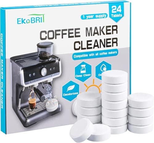 Coffee Machine Cleaner & Descaler Tablets – 24 Count Coffee Maker Cleaning Tablets for Espresso & Drip Machines, Compatible with Keurig, Nespresso, Breville & More - Image 1