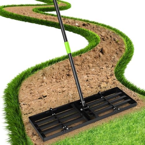 GARDTECH 30x10 Inch Lawn Leveling Rake Heavy Duty Adjustable Handle Yard Tool – Reinforced Steel Landscape Rake for Lawn Leveling, Soil Grading, Golf Course & Backyard Care - Image 1