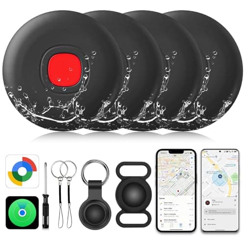 Air Tracker Tags for Android or iOS, Dual System Smart Bluetooth Tags, Find My or Google'S Find Hub App, Keys Finder and Item Locator, Android Luggage Tracker Tags for Keys, Wallets, Bags - Image 1