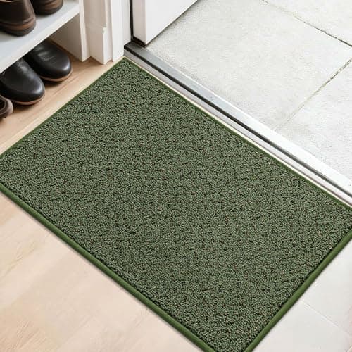COSY HOMEER-Door-Mat 20" x 32" Non Slip Absorbent Entryway Rugs Dirt Trapper Doormats Washable Entrance Mats Low Pile Welcome Floor Mat for Front Back Door and Entry Mats,Green - Image 1