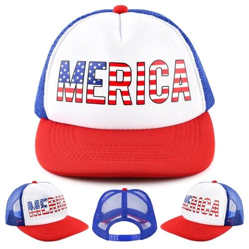 Labrostar 4th of July Hat Fourth of July Accessories American Flag Hat 4th of July Accessories Adjustable USA Hat Trucker Hats for Men Women Teen - Image 1