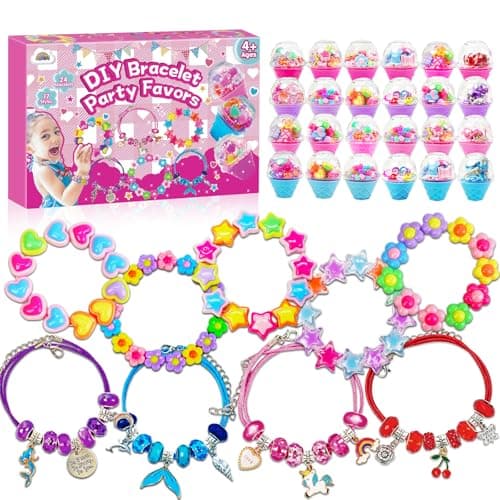 ZMLM 24 Pack Charm Bracelet Making Kit for Girls 4-12, Jewelry Making Kit, Friendship Bracelet Kit, Birthday Party Favors, Goodie Bag Stuffers, Arts Crafts for Kids, Classroom Prizes, Return Gifts - Image 1