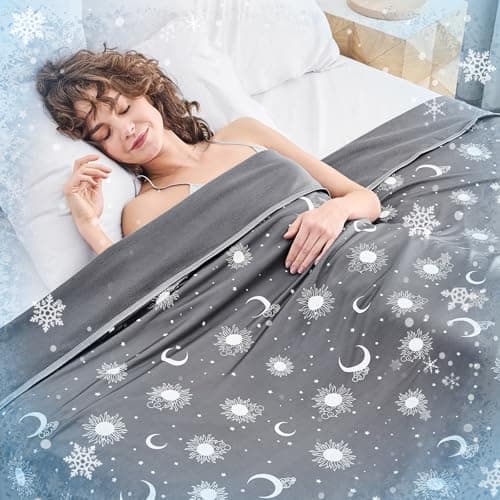 inhand Cooling Blanket Queen Size (90"x90") - Double Sided Cooling Blankets for Hot Sleepers, Cool Soft Lightweight Summer Blanket for Sofa Bed Couch, Travel, House Warming Gifts New Home Ink Grey - Image 1