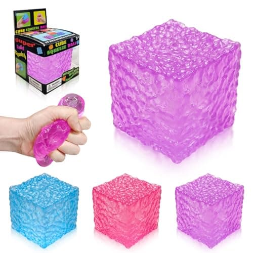 Zhgood Stress Ball Fidget Toy, Squishy Sensory Squeeze Toy for Anxiety Stress Relief, Quiet Desk Fidget for Adults Kids Teens, Soft Stress Relief Toy for Office Classroom Travel Gifts - Image 1