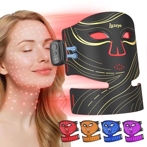 Wireless Red Light Therapy Mask for Face with 104 LEDs & 4 Modes – Anti-Wrinkle & Acne Treatment for Full Face, Chin & Neck, Portable for Home & Travel Use, Ideal Skincare Gifts for Women - Image 1