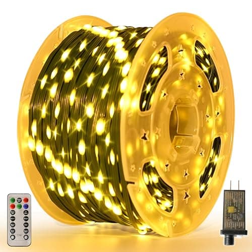 Domolli Christmas Lights 1200 LED 394 FT, IP67 Waterproof Christmastree Lights with 8 Modes, Remote Control 3 Timers & Memory Function Xmas Decorations for House and Holiday (Warm White) - Image 1