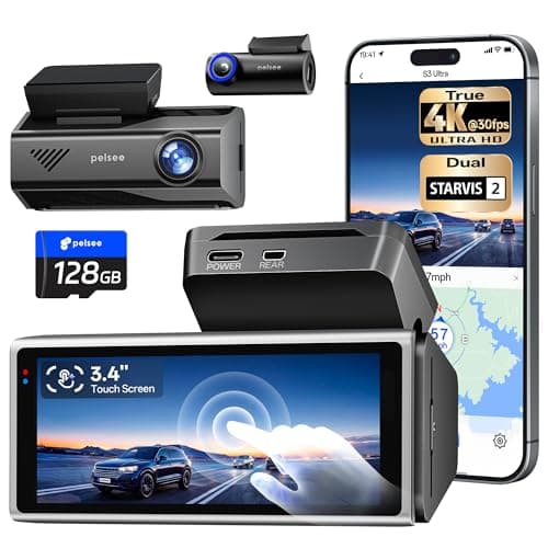 True 4K+2.5K Dash Cam Front and Rear,IMX678 + IMX675 Dual Starvis 2 Sensor,Free 128GB Card & OBD Hardwire Kit,Native 4K HDR Dash Camera for Cars,5.8GHz WiFi 6,STARLIT™ Full Color Night Vision,GPS,ADAS - Image 1
