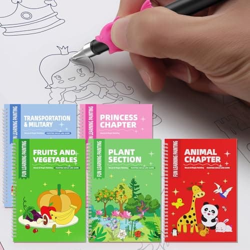 WANFRES Magic grooved writing practice book for kids age 3-5-8-10, Grooved handwriting practice for kids, Suitable for beginners to practice writing and line control. children's magic copybooks. - Image 1