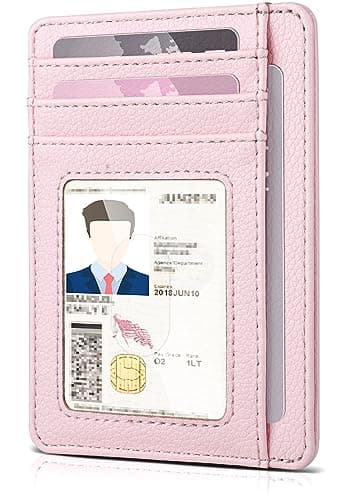 Teskyer Slim Wallet for Men, Minimalist Front Pocket RFID Blocking Leather Wallet Credit Card Holder for Men & Women - Image 1