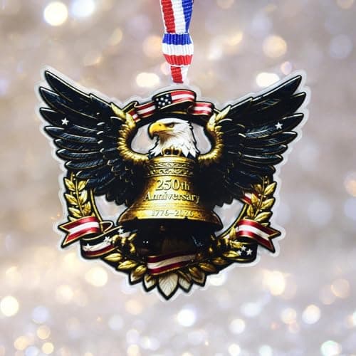 250 Anniversary USA Ornament, United States 250 Years American Anniversary Merchandise, Christmas Ornament 2026, America 250 Years Patriotic Home Decor for 4th of July Decorations - Image 1