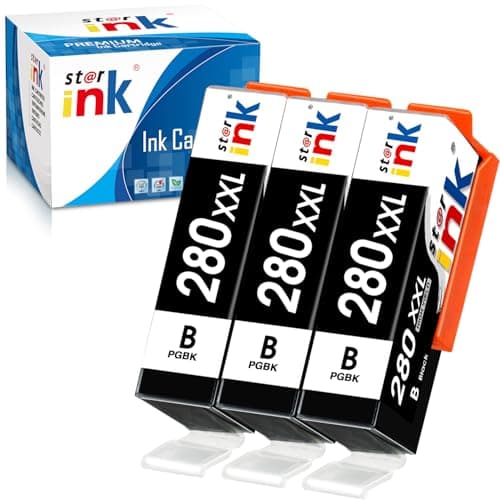 Starink Compatible with PGI-280xxl Black Ink Cartridges Replacement for Canon 280 XL pgbk Black Ink Cartridges Work for Pixma TR8620a TR8520 TR8620 TR7520 TR8500 TR8600 TS9120 Printer(3 PGBK) - Image 1