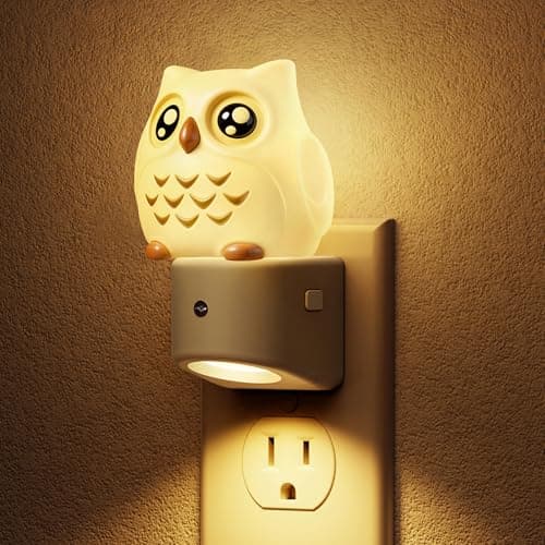 L LOHAS LED Night Light for Kids, 3D Owl Night Light Plug in, Dusk to Dawn Nursery Night Lights, RGB+Soft White 3000K, 3 Lighting Modes, Room Decor, Children - Image 1