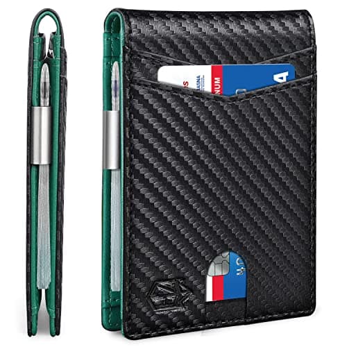 Zitahli Money Clip Wallets for Men,Slim Bifold Wallet 10-12 Cards, Mens Leather Wallet with ID Window,RFID Blocking Thin Minimalist Credit Card Holder,Gifts for Him - Image 1