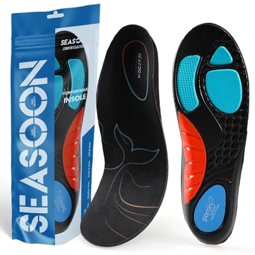 SEASOON Arch Support Shoe Insoles, Comfort Orthotic Inserts for Flat Feet, Feet Pain, Running Insoles for Men and Women (Mens 8-8.5 | Womens 10-10.5 (10.63 Inch)) - Image 1