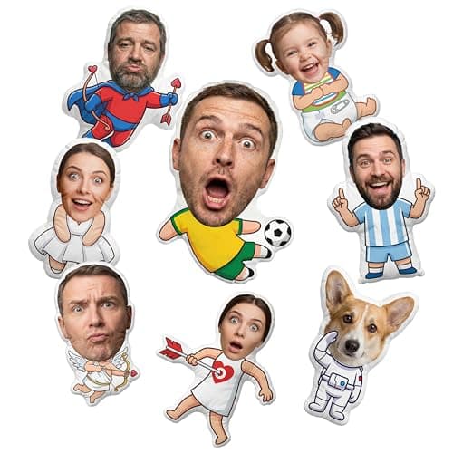 Personalized Face Plush Doll, Custom Photo Pillow for People or Pets, Funny Gag Gift & Unique Anime Perimeter Decor, Customized Humanoid Stuffed Figure,Ideal for,Birthday,2026 Football Tournament. - Image 1