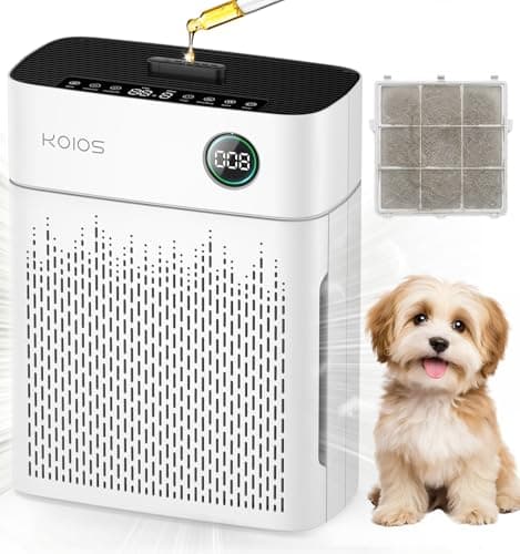 KOIOS Air Purifiers for Home Bedroom Large Room Up to 2500 sq. ft, H13 HEPA Air Purifier with Washable Filter, PM2.5 AQI, 20dB Sleep Mode for Pet, Dander, Dust, Pollen, Smoke, Odors, AP2503, White - Image 1
