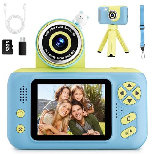 Makolle Camera for Kids, Portable Travel Camera for Childrens Age 3-8, Blue