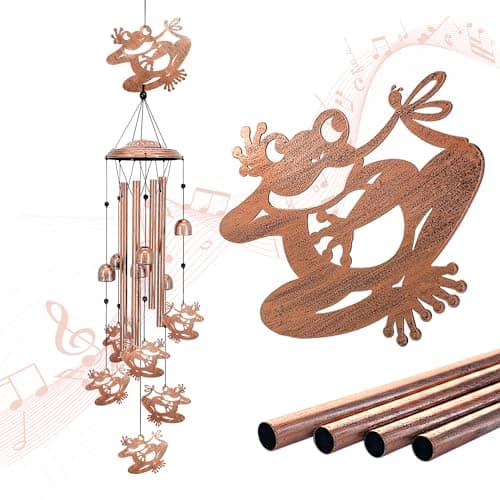 Frog Wind Chimes for Outside,Frog Gifts for Women/Men/Sympathy Memorial/Festival Birthday Gifts Metal windchimes Outdoors/Indoors,Patio,Garden Decor,Yard,Home Decor,Porch - Image 1