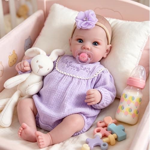 Milidool Lifelike Reborn Baby Dolls- 20Inch Cute Soft Vinyl Realistic Baby Doll Poseable Real Life Baby Dolls with Complete Accessories for 3+ Years Old Gifts - Image 1