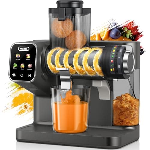 WETIE Cold Press Juicer, Slow Masticating Juicers Machines with Touch Screen, Adjustable Juicing Pressure, 99% Juice Yield, 3.54'' Wide Chute Juicer Extractor, Easy to Clean with Brush & Recipes - Image 1