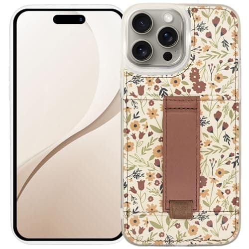 Walli Cases for iPhone 16 Pro Case Aesthetic Wallet Phone Case Card Holder, Securely Holds up to 2 Cards - Cute, Trendy Phone Cover for Women, fits iPhone 16 Pro, with Kickstand & Finger Strap - Image 1