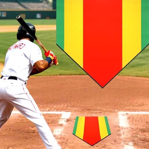 Rolitwils Baseball Home Plate Training Mat 16.93x16.93/28.35x16.93, Professional Home Plate Baseball & Softball Training | Multi-Zone Strike Practice Base | Portable Baseball Bases Equipment - Image 1
