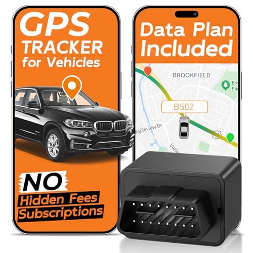 TuTrackAI OBD GPS Tracker for Vehicles, No Subscription, No Monthly Fees, 4G LTE Built-in SIM, Data Plan Included, Plug & Play Car Tracker, Real-Time Location, Geofence Alerts for Cars & Fleets - Image 1