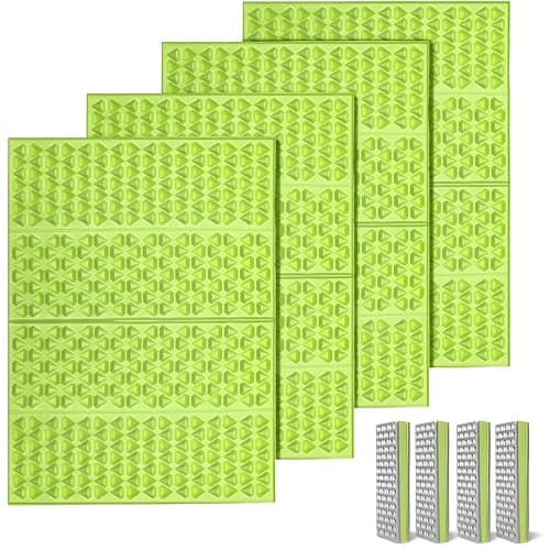 FOCHIER F Stadium Seat Pad, Foam Sitting Pad Mat, Diamond Foldable Camping Seat Cushion for Bleachers, Outdoor Hiking, Backpacking, Picnic, Fishing, Concert,Mountaineering